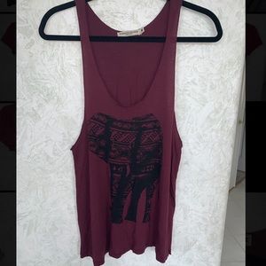 Maroon Elephant Tank